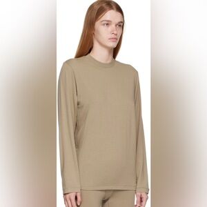 SKIMS Taupe Boyfriend Sleep Long Sleeve T-Shirt Size Large